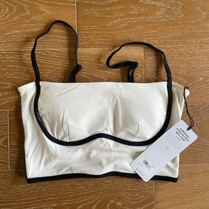 Airbrush streamlined tank in M, black and white, Alo Yoga